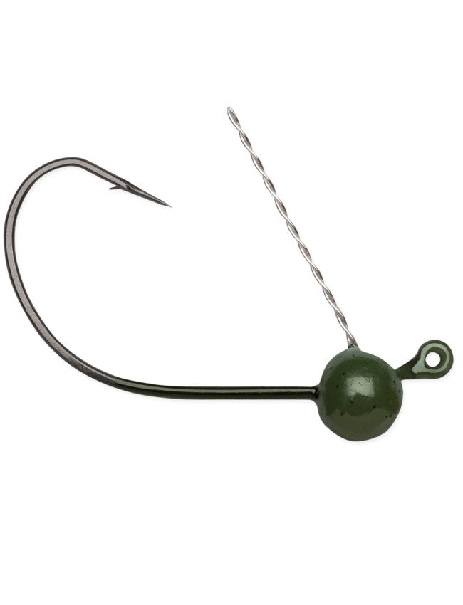 VMC Wacky Weedless Jig - Green Pumpkin - 1/16oz - 4 pack