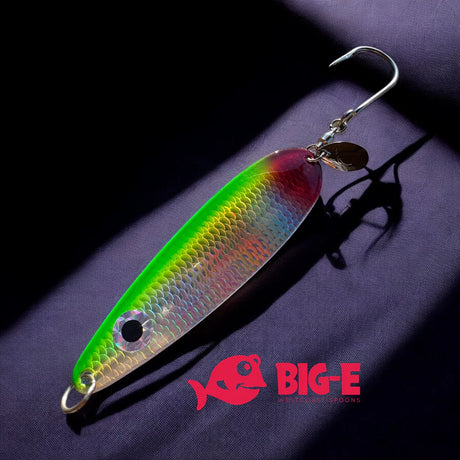 Westcoast Fishing Tackle Big-E Spoon - No Bananas Glow Back