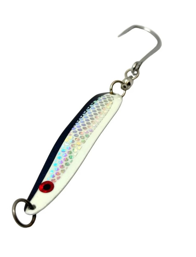 Westcoast Fishing Tackle Phat-E Spoon - Black & Blue Glow PHAT-E-3.5-BB