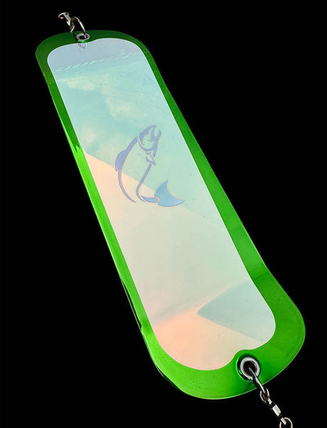 Westcoast Fishing Tackle Electro Mirror Flasher - Green Hornet UVEMF-GH