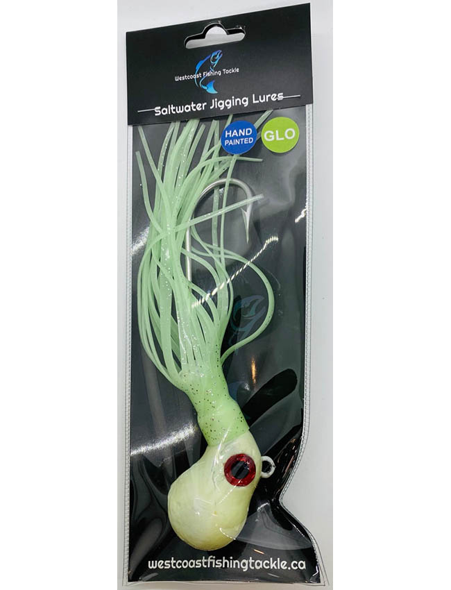 Westcoast Fishing Tackle Jigging Octopus - Glow White - 16oz