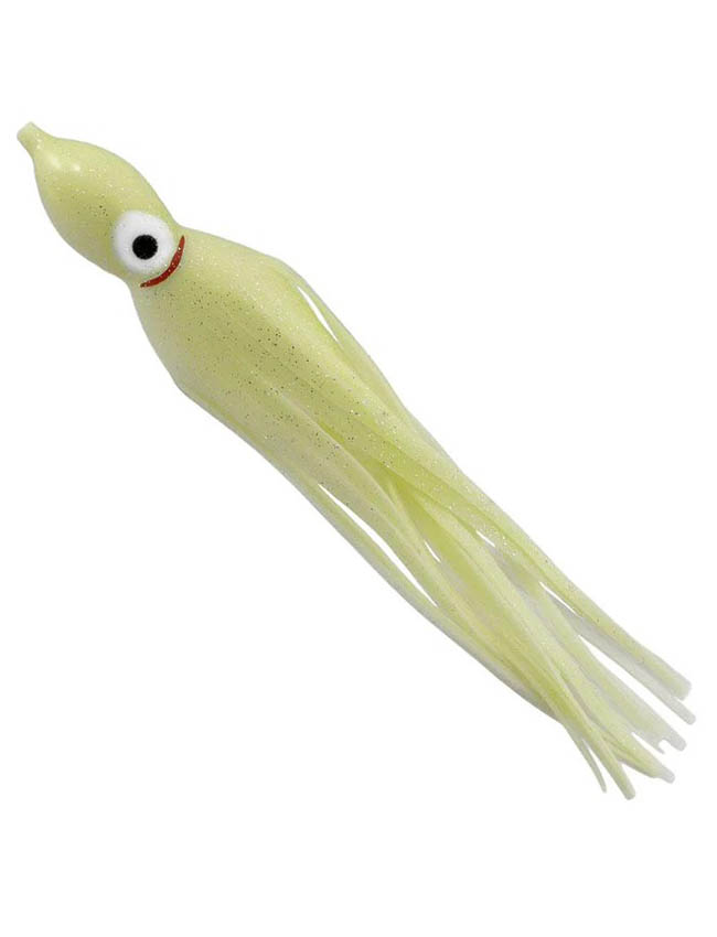 Gibbs Delta 9" Jumbo Squid - Pure Glow Unrigged 2pk 04120