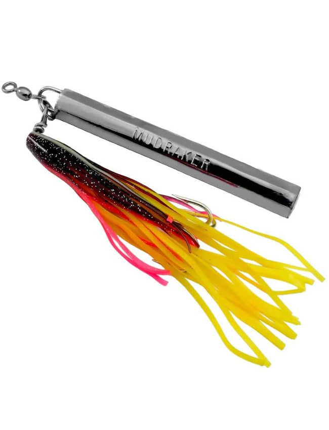 Gibbs Mudraker Jig - Red Black Chartreuse Glow - 1 lb