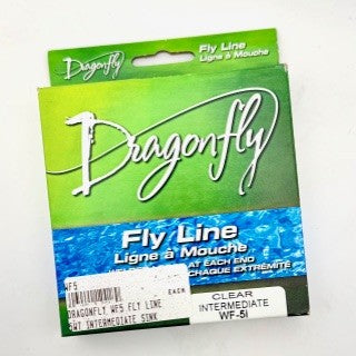 Dragonfly fly line packaging on a white background