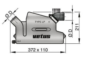 Vetus Waterlock Type LPR WLOCKL40R - 50mm\