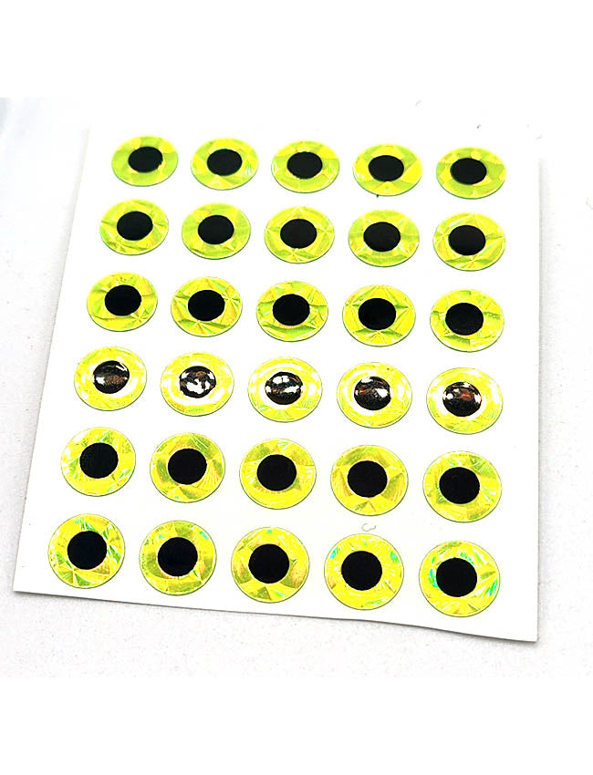 WTP Eye Stickers - Chartreuse EYES-XS-C - L (9mm)