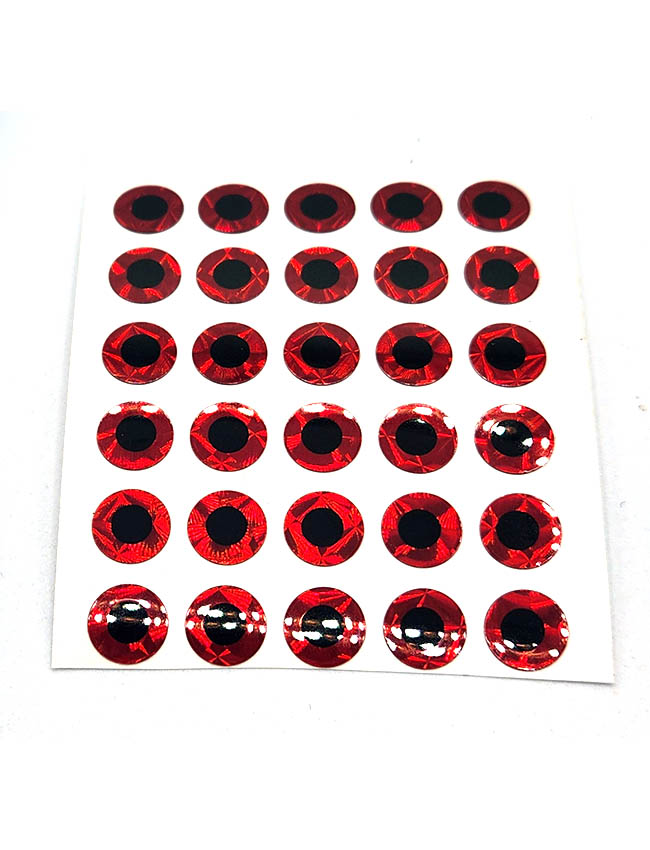 WTP Eye Stickers - Red EYES-XS-R - L (9mm)