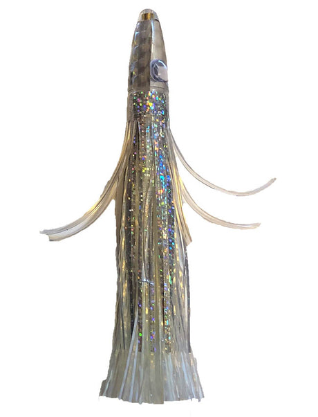 Zuker Grass Lures - Gold Head White, Clear & Silver Skirt