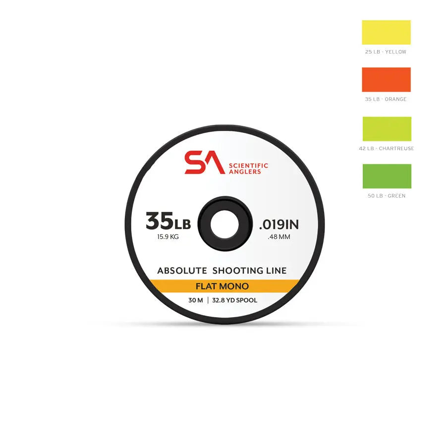 Scientific Anglers Absolute Flat Mono Shooting Line - Yellow 25lb Scientific Anglers