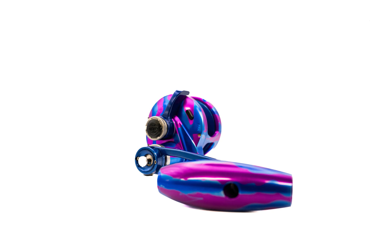 Accurate Valiant 2 Jigging Reel - Purple/Blue Camo Accurate Fishing