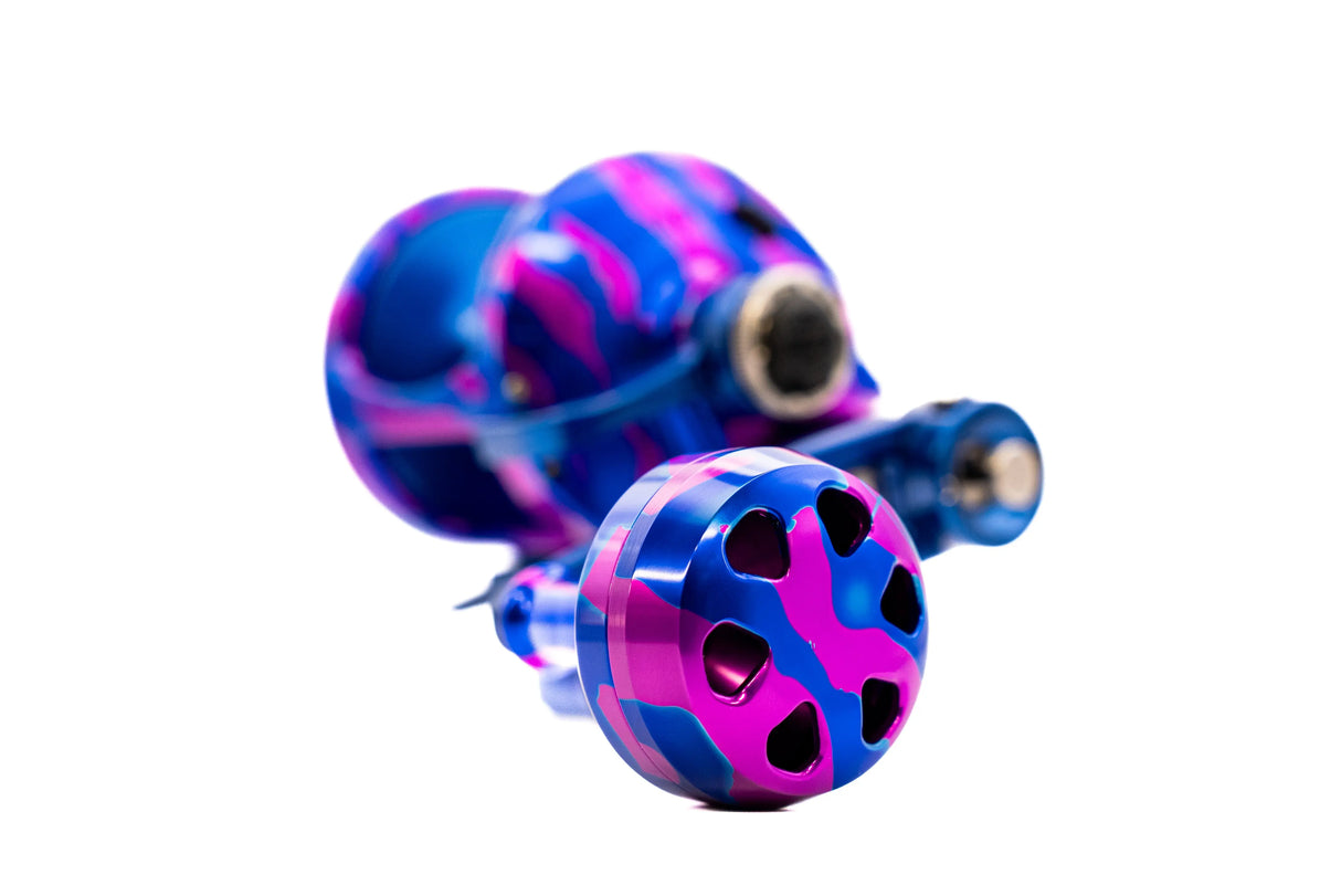 Accurate Valiant 2 Jigging Reel - Purple/Blue Camo Accurate Fishing
