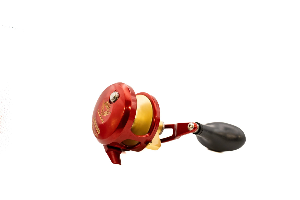 Accurate Valiant Twin Drag 500N Single Speed - Red/Gold Accurate Fishing