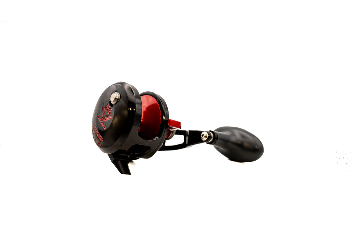 Accurate Valiant Twin Drag 500N Single Speed - Black/Red Accurate Fishing