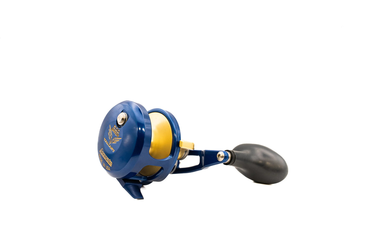 Accurate Valiant Twin Drag Single Speed - Blue/Gold Accurate Fishing