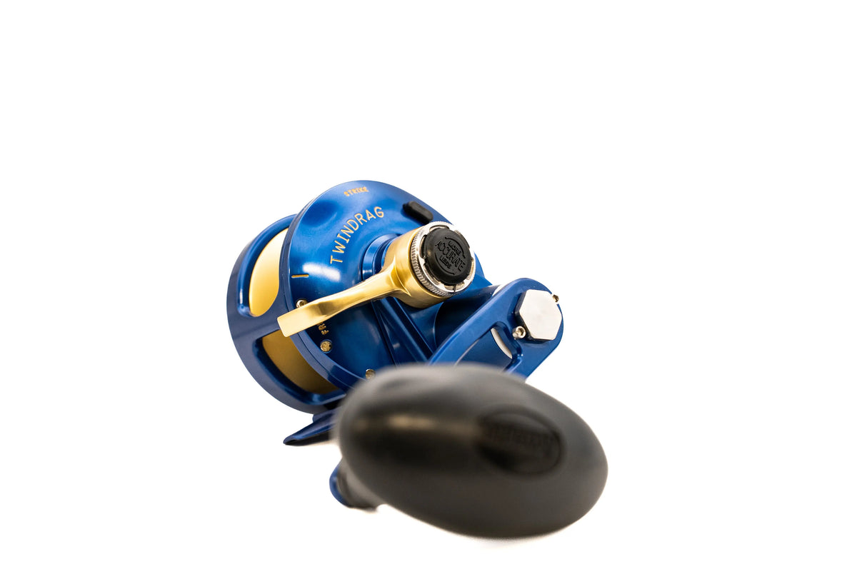 Accurate Valiant Twin Drag Single Speed - Blue/Gold Accurate Fishing