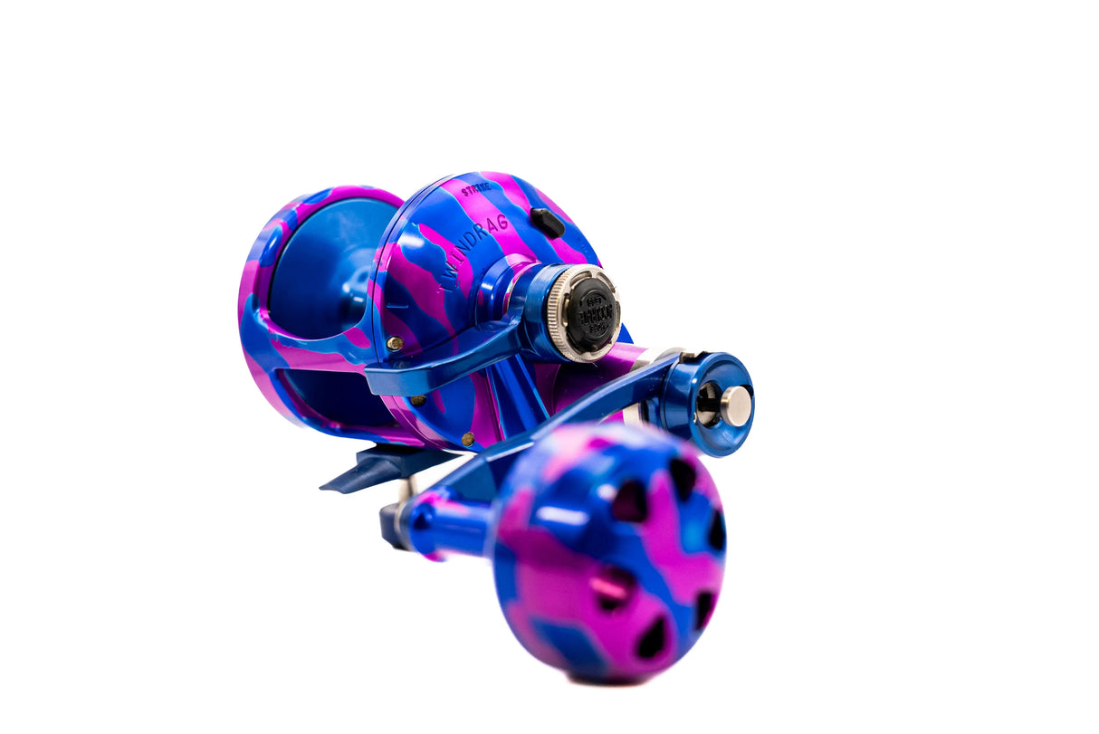 Accurate Valiant 2 Jigging Reel - Purple/Blue Camo Accurate Fishing
