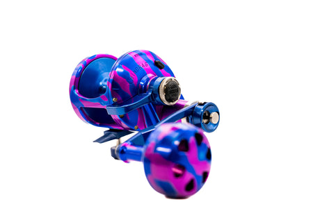 Accurate Valiant 2 Jigging Reel - Purple/Blue Camo Accurate Fishing