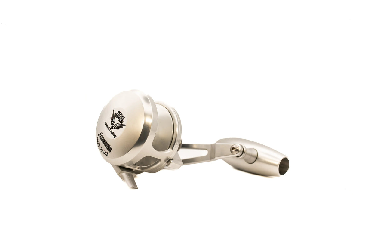 Accurate Valiant Twin Drag Single Speed - Silver Accurate Fishing