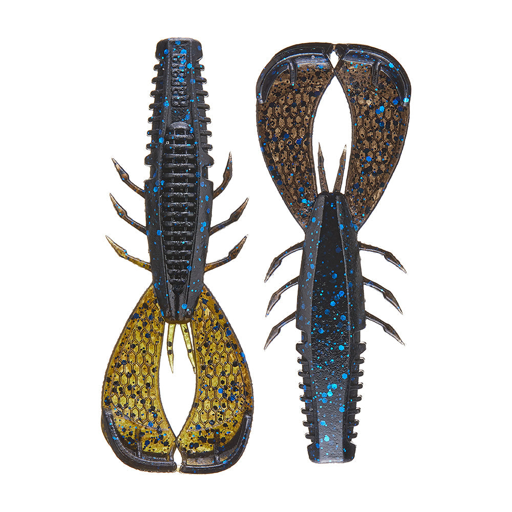 Rapala CrushCity Cleanup Craw - Black Blue Green Pumpkin, 3.5" 7 Pack