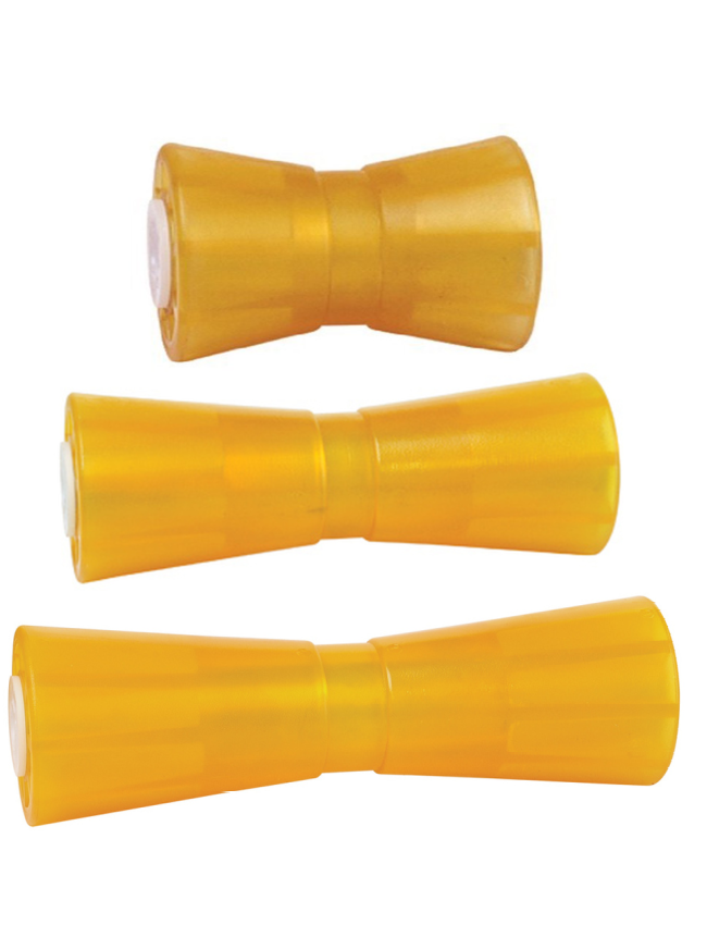 Tie Down Poly Vinyl Keel Rollers Amber - 8" Keel Roller Amber