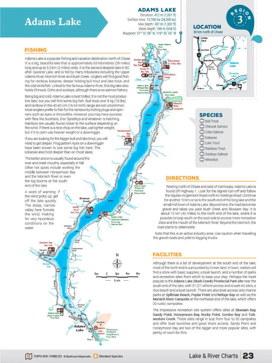 Thomson Okanagan Fishing Charts