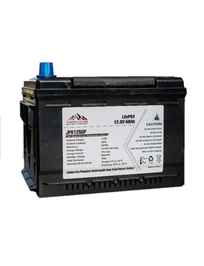 Alberta Lithium 13.2V / 50Ah 800CCA LiFePO4 Starter/Deep Cycle Heated Battery