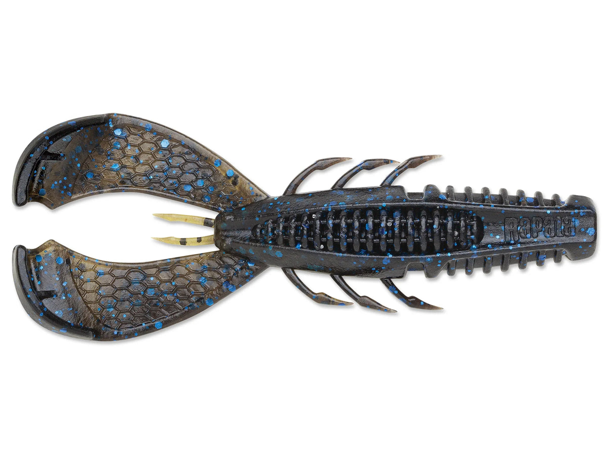 Rapala CrushCity Cleanup Craw - Black Blue Green Pumpkin, 3.5" 7 Pack