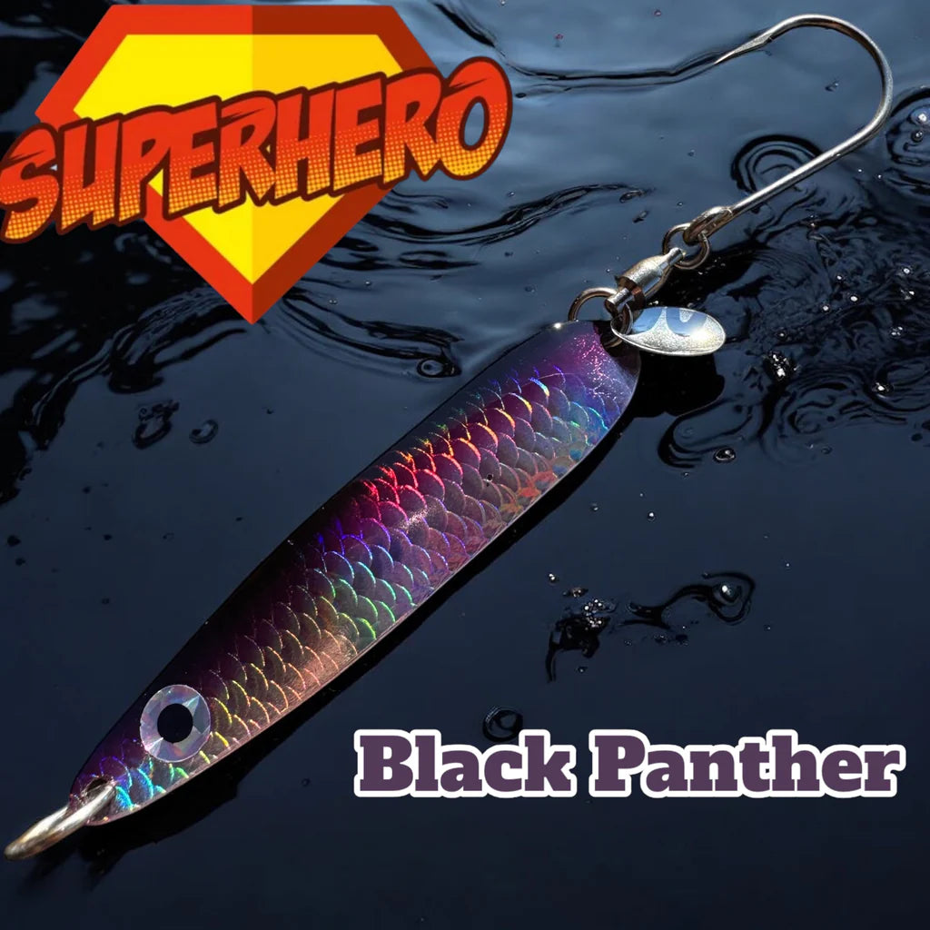 Westcoast Fishing Tackle Phat-E Super Hero Spoon - Black Panther PHAT-HALO-BP