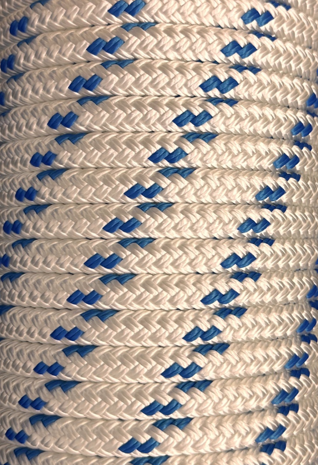 Yacht Braid Rope (per foot) Blue Tracer - 1/2"