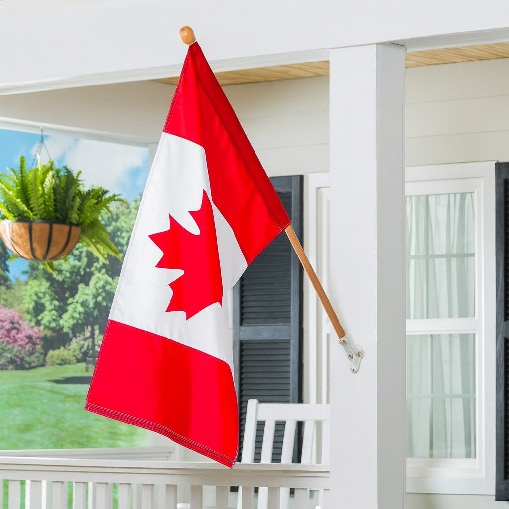 Whitecap Teak Flag Pole – 30" Solid Teak Wood Boat Flagpole