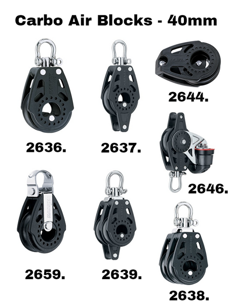 Harken Carbo Air Blocks - 40mm 2636 - 2636. Single Swivel