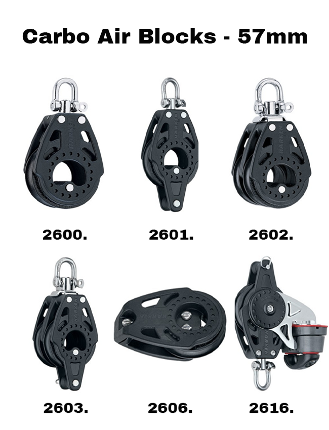 Harken Carbo Air Blocks - 57mm 2600 - 2600. Single Swivel