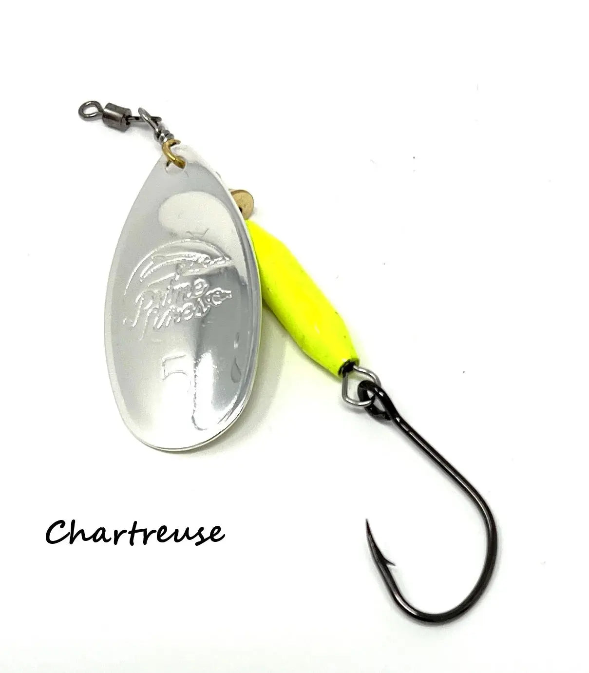 Prime Lures "Clean Up Crew" Weighted Spinner - Chart/Silver Prime Lures