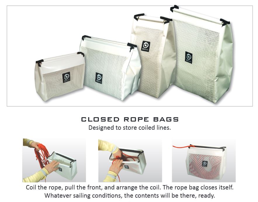 Outils Oceans Closed Rope Bags - 60mm, 25mm, 50mm, 75mm Rope Capacity Sizes Available - 25 m of rope Ø8mm
