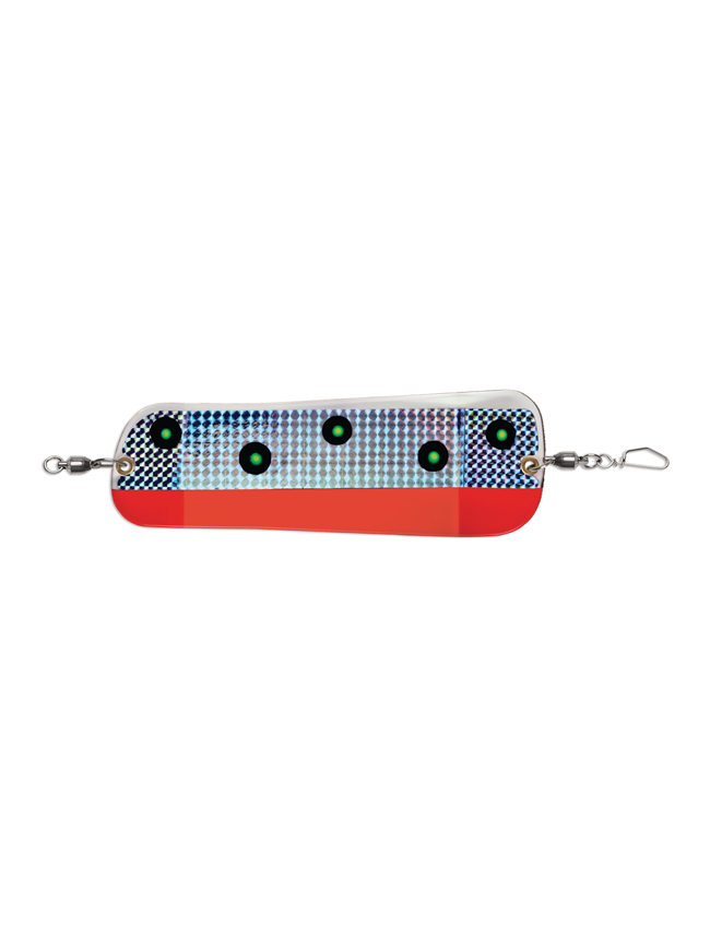Luhr Jensen Coyote O Rotating Flasher - Flo Red/Chartreuse UV 8-1/4" 5850-000-1603