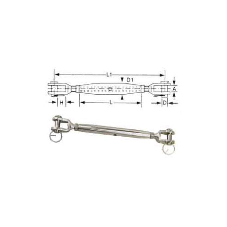 Cruiser Stainless Steel J&J Pipe Turnbuckles - 3/8"