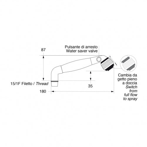 Barka MD39 Series Elbow Shower Handle D91