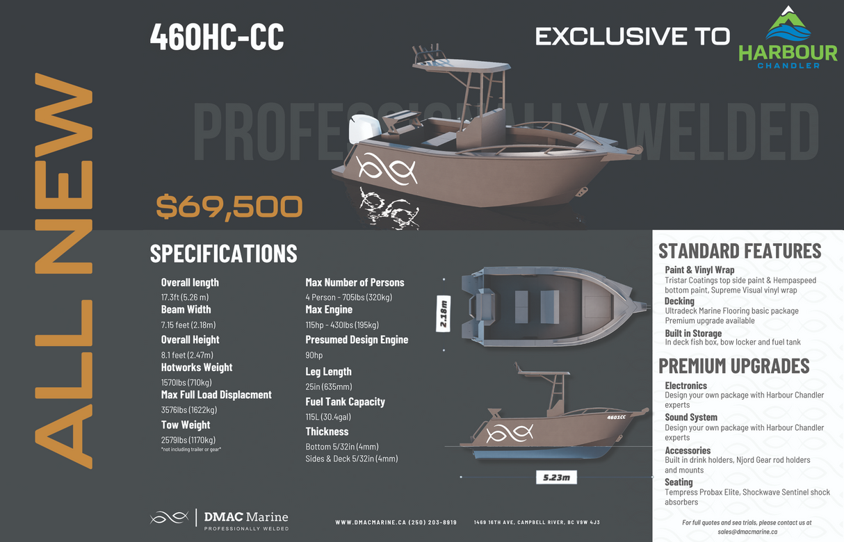 Custom DMAC x The Harbour Chandler 460HC-CC Aluminum Boat The Harbour Chandler