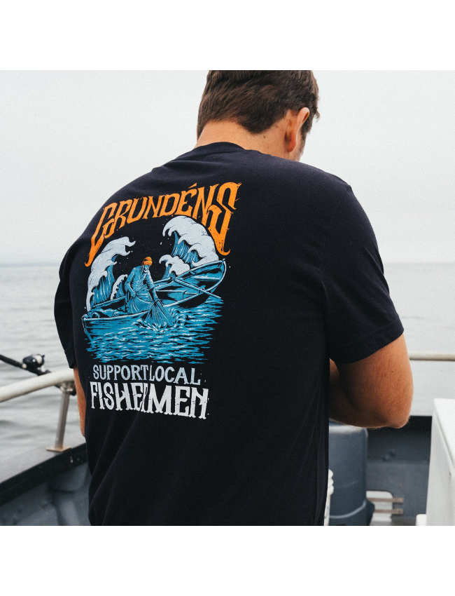 Grundens Support Fishermen SS T-Shirt 50437-BK-S - Large