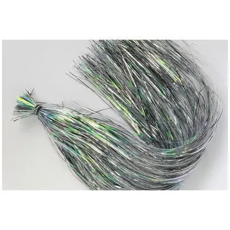 Hareline Flashabou Original Tinsel - Salt & Pepper #6925 Hareline Dubbin