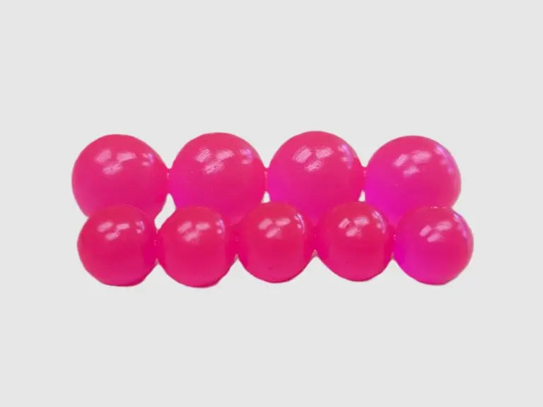 UNREEL TACKLE SOFT BEADS - FLO PINK INFUSED Unreel Tackle Soft Plastics