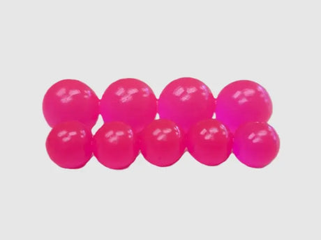 UNREEL TACKLE SOFT BEADS - FLO PINK INFUSED Unreel Tackle Soft Plastics