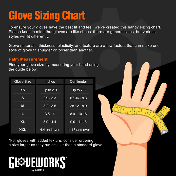 Glove Works Industrial Orange RDT Nitrile Gloves