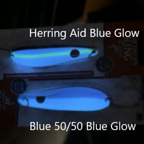 *Northern King Lures 4D Trolling Spoon 3-5/16" - HC Custom Blue 50/50 Blue Glow