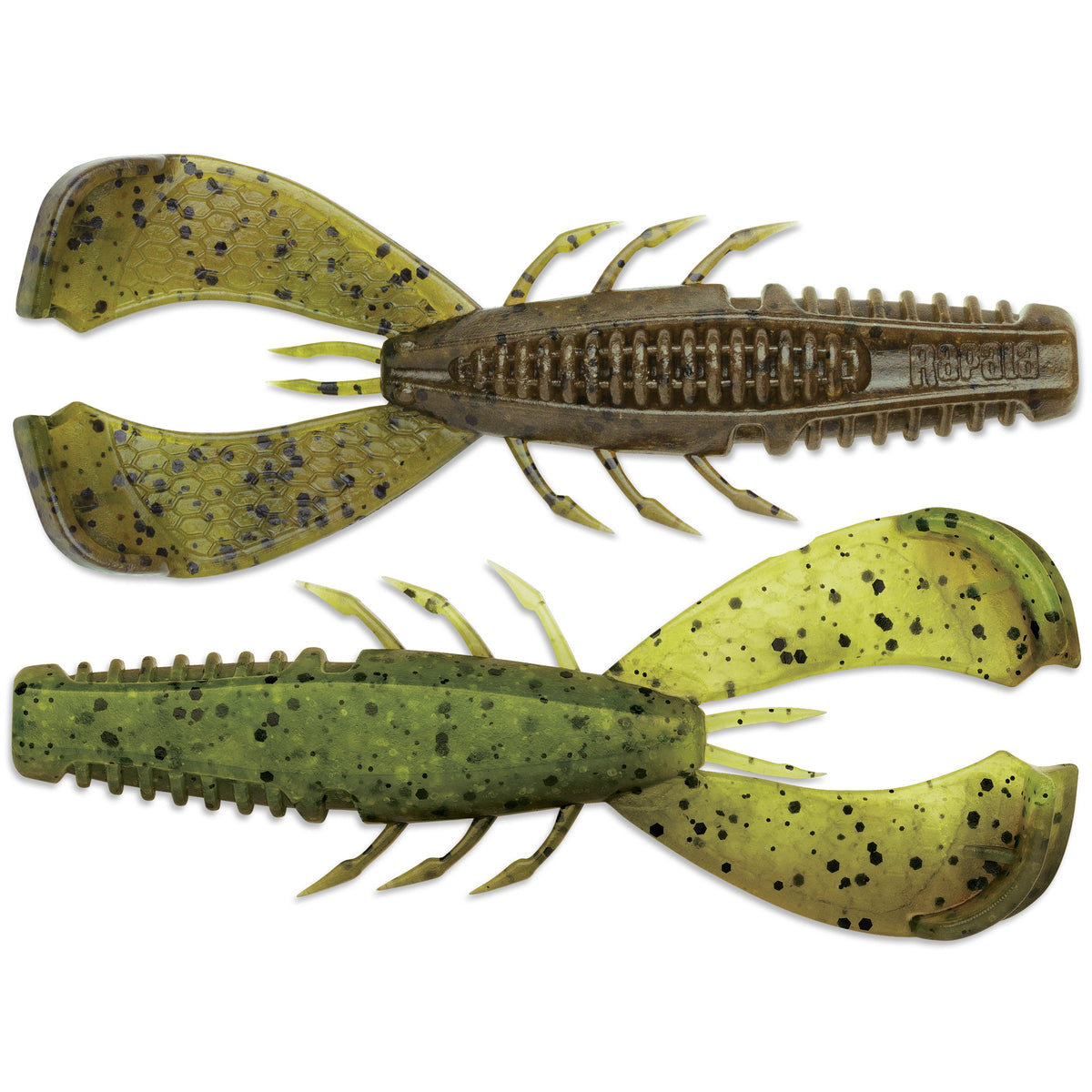 Rapala CrushCity Cleanup Craw - Green Pumpkin Watermelon, 3.5", 7 Pack