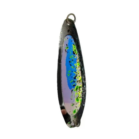 Silver Horde Kingfisher Spoon - Silver Knight Super Pearl UV Green-Black Spatter Back 4143-111-837 - 4" Spoon