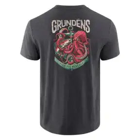 Octo-Trout SS T-Shirt, Heather Charcoal Grundens