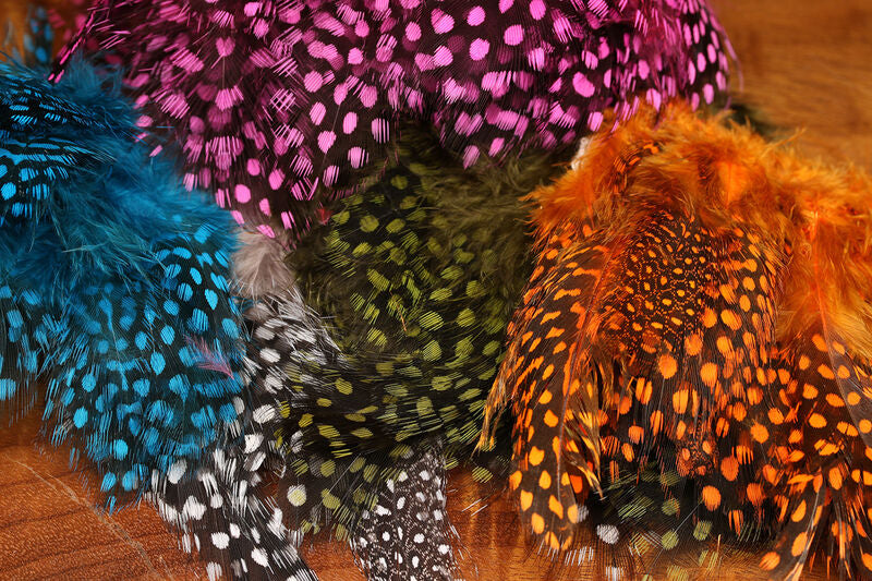 Hareline Dubbin UV2 Large Eyed Guinea Feathers