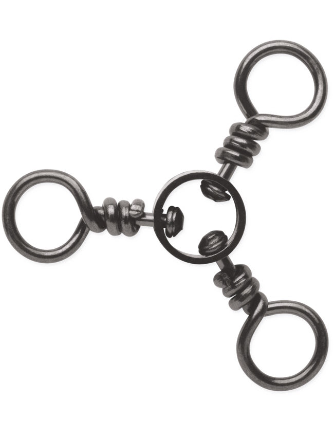 VMC Three Way Swivel - Black 4 Pack - 2/0 4 Pack