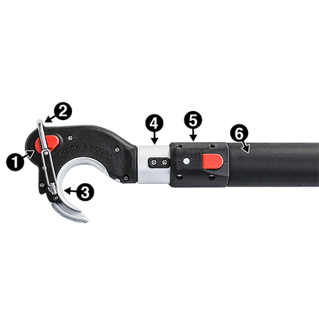 Hook N Moor Telescoping Boat Hook - 2.5m